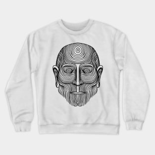 peculiar and strange face tattoo Crewneck Sweatshirt